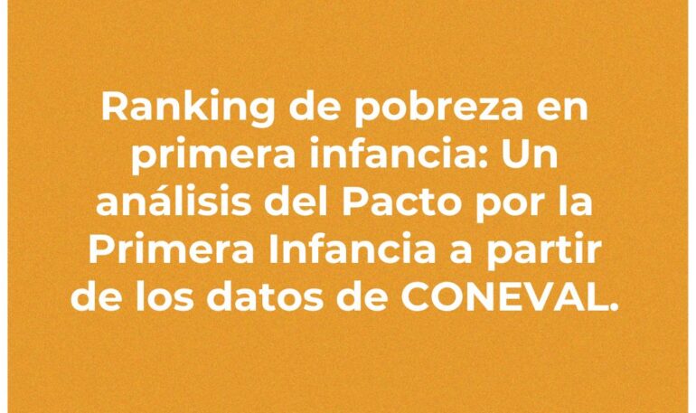 Pacto por la primera infancia. Ranking de pobreza